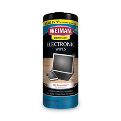 Weiman Products E-tronic Wipes, 7 x 8, 30/Canister