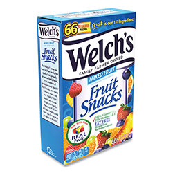 Welch's® Fruit Snacks, Mixed Fruit, 0.9 oz Pouch, 66 Pouches/Box