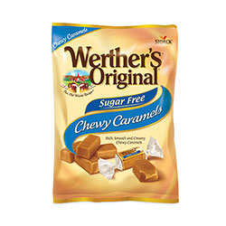 Werther's® Sugar Free Chewy Caramel Candy, 1.46 oz Bag, 12/Pack