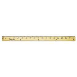 Westcott® Wood Yardstick with Metal Ends, 36 in Long. Clear Lacquer Finish