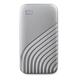 Western Digital MY PASSPORT External Solid State Drive, 1 TB, USB 3.2, Silver