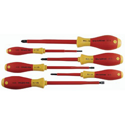 Wiha Tools Insulated Tool Sets, Phillips; Slotted, Metric, 6 per set