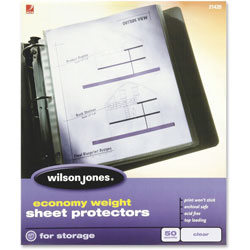 Wilson Jones Economy Weight Top-Loading Sheet Protectors, Letter, 50/Box
