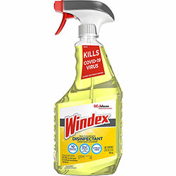 Windex Multisurface Disinfectant Spray, 32 fl oz (1 quart), Citrus ScentTrigger Bottle, 8/Carton