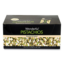 Wonderful® Roasted and Salted Pistachios, 1.5 oz Bag, 24/Pack