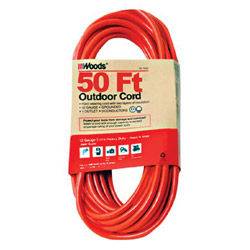 Woods Wire Outdoor Round Vinyl Extension Cord, 50 ft