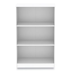 Workspace by Alera® Three-Shelf Bookcase, 27.56 in x 11.42 in x 44.33 in, White