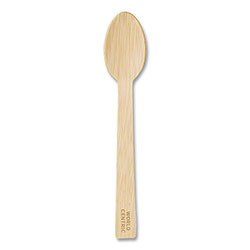 World Centric Bamboo Cutlery, Spoon, 6.7 in, Natural, 2,000/Carton
