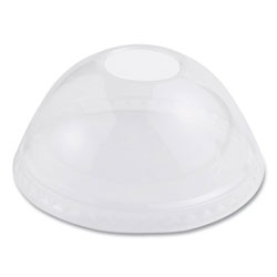 World Centric Ingeo PLA Clear Cold Cup Lids, Dome Lid, Fits 9-24 oz Cups, 1,000/Carton