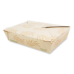 World Centric No Tree Folded Takeout Containers, 50 oz, 6.2 x 8.5 x 1.85, Natural, Sugarcane, 200/Carton