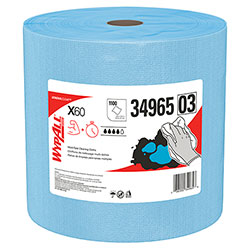 WypAll® General Clean X60 Cloths, Jumbo Roll, 12.5 x 13.4, Blue, 1,100/Roll