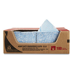 WypAll® Heavy-Duty Foodservice Cloths, 12.5 x 23.5, Blue, 100/Carton