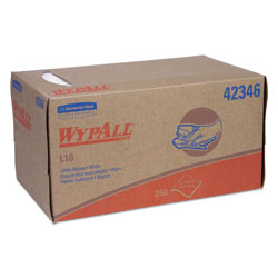 WypAll® L10 Towels, POP-UP Box, 1-Ply, 10.25 x 9, White, 250/Box, 24 Boxes/Carton