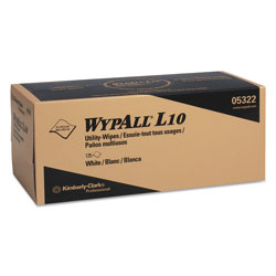 WypAll® L10 Towels POP-UP Box, 1-Ply, 12 x 10.25, White, 125/Box, 18 Boxes/Carton