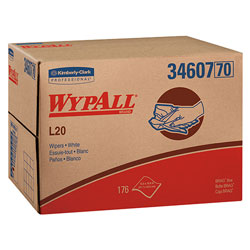 WypAll® L20 Towels, BRAG Box, Multi-Ply, 12.5 x 16.8, Unscented, White, 176/Box