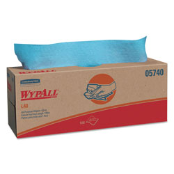 WypAll® L40 Towels, POP-UP Box, 9.8 x 16.4, Blue, 100/Box, 9 Boxes/Carton