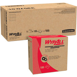 WypAll® Oil Grease & Ink Cloths, Ready-To-Use Cloth8.80 in x 16.80 in Length, 100/Box, 500/Carton, White