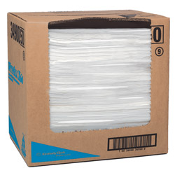 WypAll® General Clean X60 Cloths, Flat Sheet, 12.5 x 16.8, White, 150/Box, 6 Boxes/Carton
