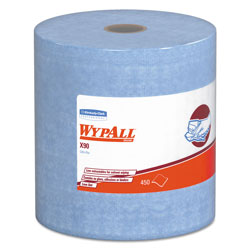 WypAll® X90 Cloths, Jumbo Roll, 2-Ply, 11.1 x 13.4, Denim Blue, 450/Roll
