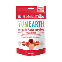 YumEarth Organic Favorite Fruit Hard Candies, 3.3 oz Bag, Assorted Flavors, 3 Bags/Pack