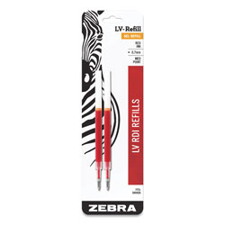 Zebra Pen JF Refill for Jimnie, Sarasa, ecoSarasa, Orbitz, Z-Grip, Z-Grip and GR8 Gel Roller Ball Pens, Medium, Red, 2/Pack