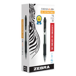 Zebra Pen Retractable Gel Rollerball Pen, Bold Point, Black