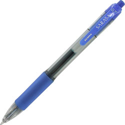Zebra Pen Sarasa Dry Gel X20 Retractable Gel Pen, Medium 0.7mm, Blue Ink, Translucent Blue Barrel, Dozen