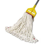 Rubbermaid Web Foot Wet Mop Head, Shrinkless, Cotton/Synthetic, White, Large, 6/Carton view 1