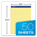 Ampad Perforated Writing Pads, Wide/Legal Rule, 50 Canary-Yellow 8.5 x 11.75 Sheets, Dozen view 3