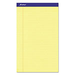 Ampad Perforated Writing Pads, Wide/Legal Rule, 50 Canary-Yellow 8.5 x 14 Sheets, Dozen view 1