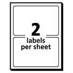 Avery Removable Multi-Use Labels, Inkjet/Laser Printers, 2 x 4, White, 2/Sheet, 50 Sheets/Pack view 1