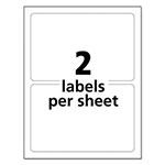 Avery Durable Permanent ID Labels with TrueBlock Technology, Laser Printers, 5 x 8.13, White, 2/Sheet, 50 Sheets/Pack view 5