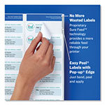 Avery Easy Peel White Address Labels w/ Sure Feed Technology, Laser Printers, 1.33 x 4, White, 14/Sheet, 25 Sheets/Pack view 5