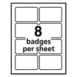 Avery Flexible Adhesive Name Badge Labels, 3.38 x 2.33, White/Blue Border, 400/Box view 3