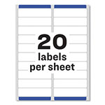 Avery Easy Peel White Address Labels w/ Sure Feed Technology, Laser Printers, 1 x 4, White, 20/Sheet, 250 Sheets/Box view 1