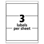 Avery Durable Permanent ID Labels with TrueBlock Technology, Laser Printers, 3.25 x 8.38, White, 3/Sheet, 50 Sheets/Pack view 4