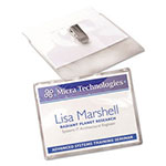 Avery Clip-Style Badge Holder with Laser/Inkjet Insert, Top Load, 3.5 x 2.25, White, 100/Box view 1