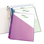 Avery Binder Pockets, 3-Hole Punched, 9 1/4 x 11, Assorted Colors, 5/Pack view 4