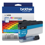 Brother LC406CS INKvestment Ink, 1,500 Page-Yield, Cyan view 2
