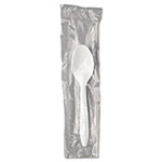 Boardwalk Mediumweight Wrapped Polypropylene Cutlery, Teaspoon, White, 1,000/Carton view 1