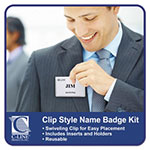 C-Line Name Badge Kits, Top Load, 3 1/2 x 2 1/4, Clear, 50/Box view 1