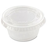 Dart Complements Portion/Medicine Cup Lids, Plastic, Clear, 2500/Carton view 1