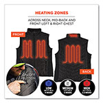 Ergodyne N-Ferno 6495 Rechargeable Heated Vest with Batter Power Bank, Fleece/Polyester, Medium, Black view 2
