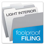 Pendaflex Colored File Folders, 1/3-Cut Tabs, Letter Size, Gray/Light Gray, 100/Box view 2