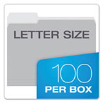 Pendaflex Colored File Folders, 1/3-Cut Tabs, Letter Size, Gray/Light Gray, 100/Box view 4