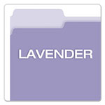 Pendaflex Colored File Folders, 1/3-Cut Tabs, Letter Size, Lavender/Light Lavender, 100/Box view 3