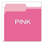 Pendaflex Colored File Folders, 1/3-Cut Tabs, Letter Size, Pink/Light Pink, 100/Box view 3