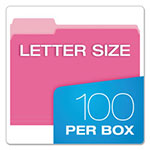 Pendaflex Colored File Folders, 1/3-Cut Tabs, Letter Size, Pink/Light Pink, 100/Box view 4