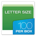 Pendaflex Colored File Folders, Straight Tab, Letter Size, Green/Light Green, 100/Box view 4