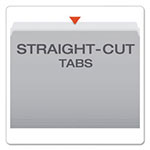 Pendaflex Colored File Folders, Straight Tab, Letter Size, Gray/Light Gray, 100/Box view 1